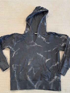 Mish Boys Tie-Dye Pullover Hoodie in Charcoal and White - Size 7
